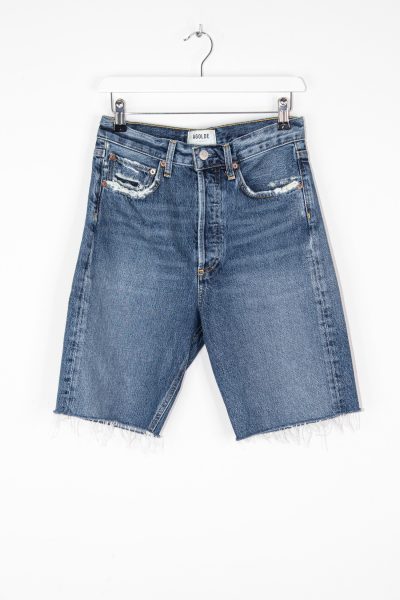 Agolde Jeans-Shorts im Used-Look in Blau