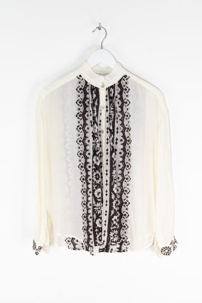 Alix of Bohemia „Kiki Noir Riviera“ Bluse in Ecru
