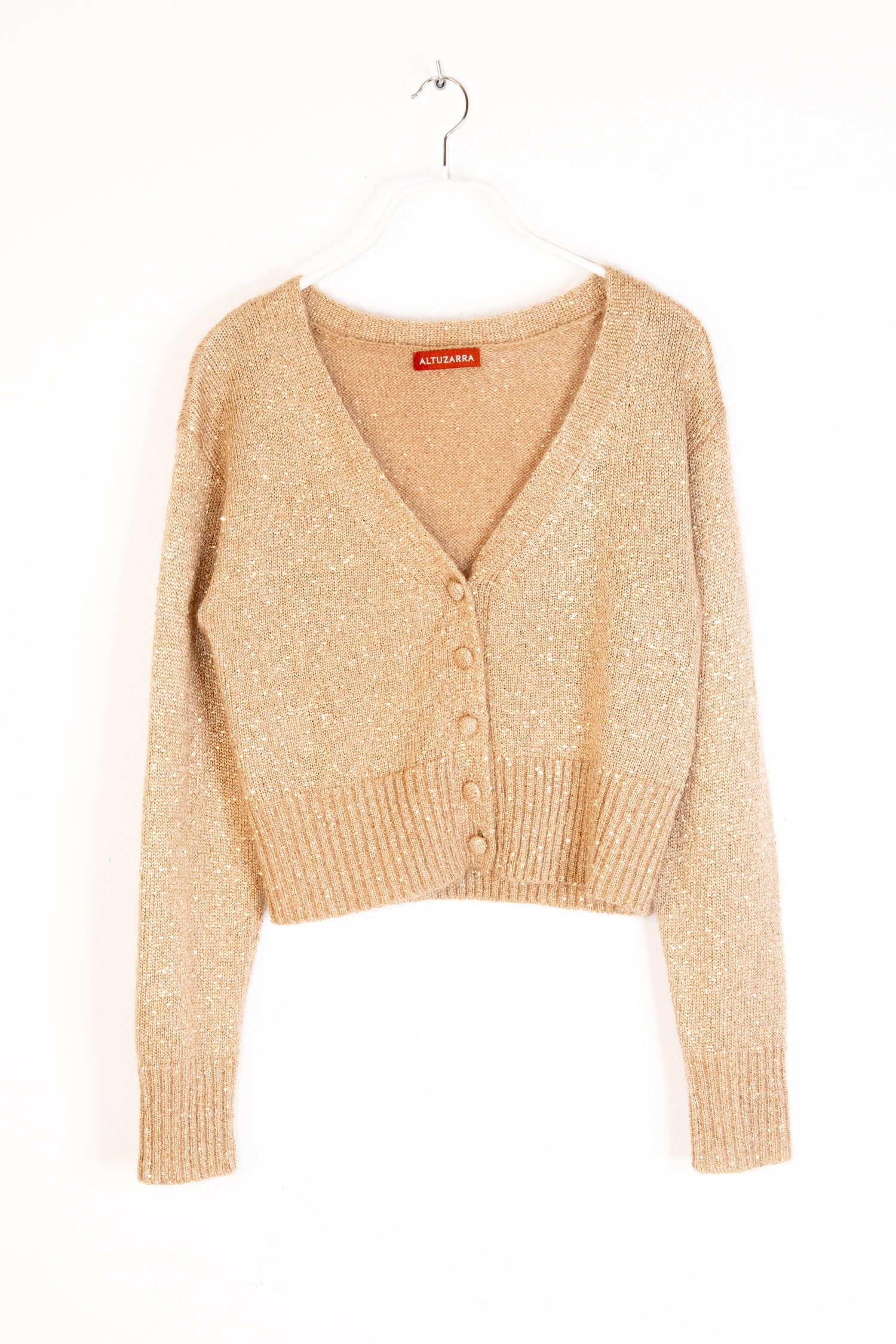 Thumbnail of http://Altuzarra%20Strickjacke%20mit%20Pailletten%20in%20Camelfarben