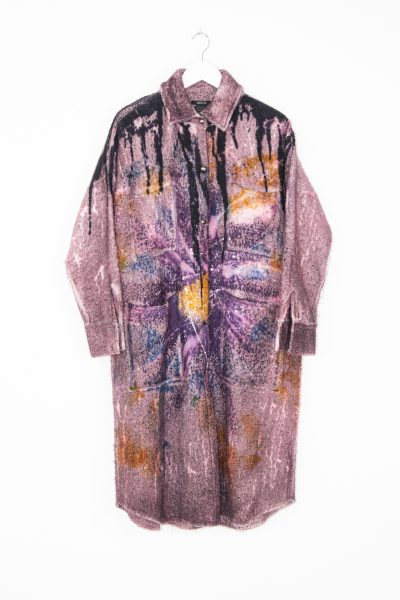 AVANT TOI Mantel mit abstraktem Muster in Lila