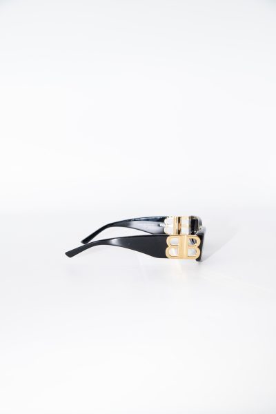 Balenciaga "Dynasty Rectangle" Sonnenbrille in Schwarz