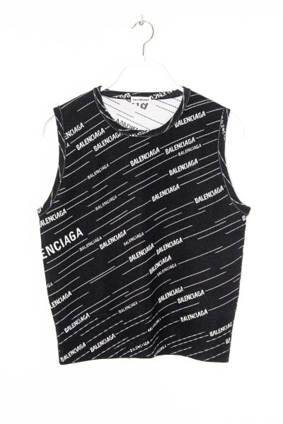 Balenciaga Pullunder in Schwarz und Ecru