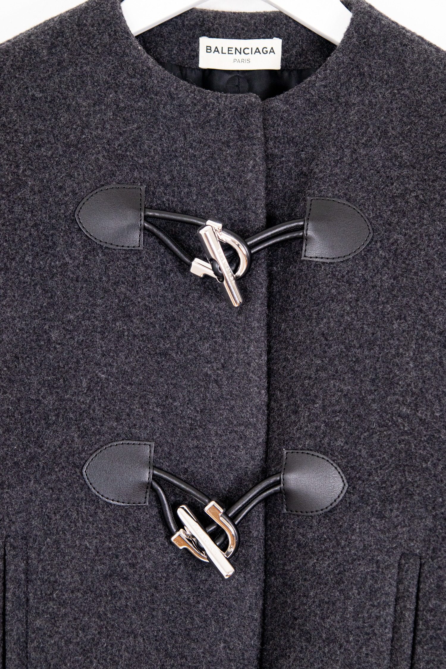 Thumbnail of http://Balenciaga%20Dufflecoat%20Jacke%20in%20Dunkelgrau