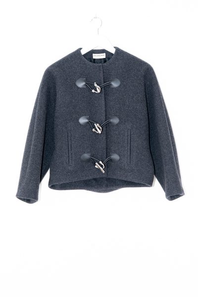 Balenciaga Dufflecoat Jacke in Dunkelgrau