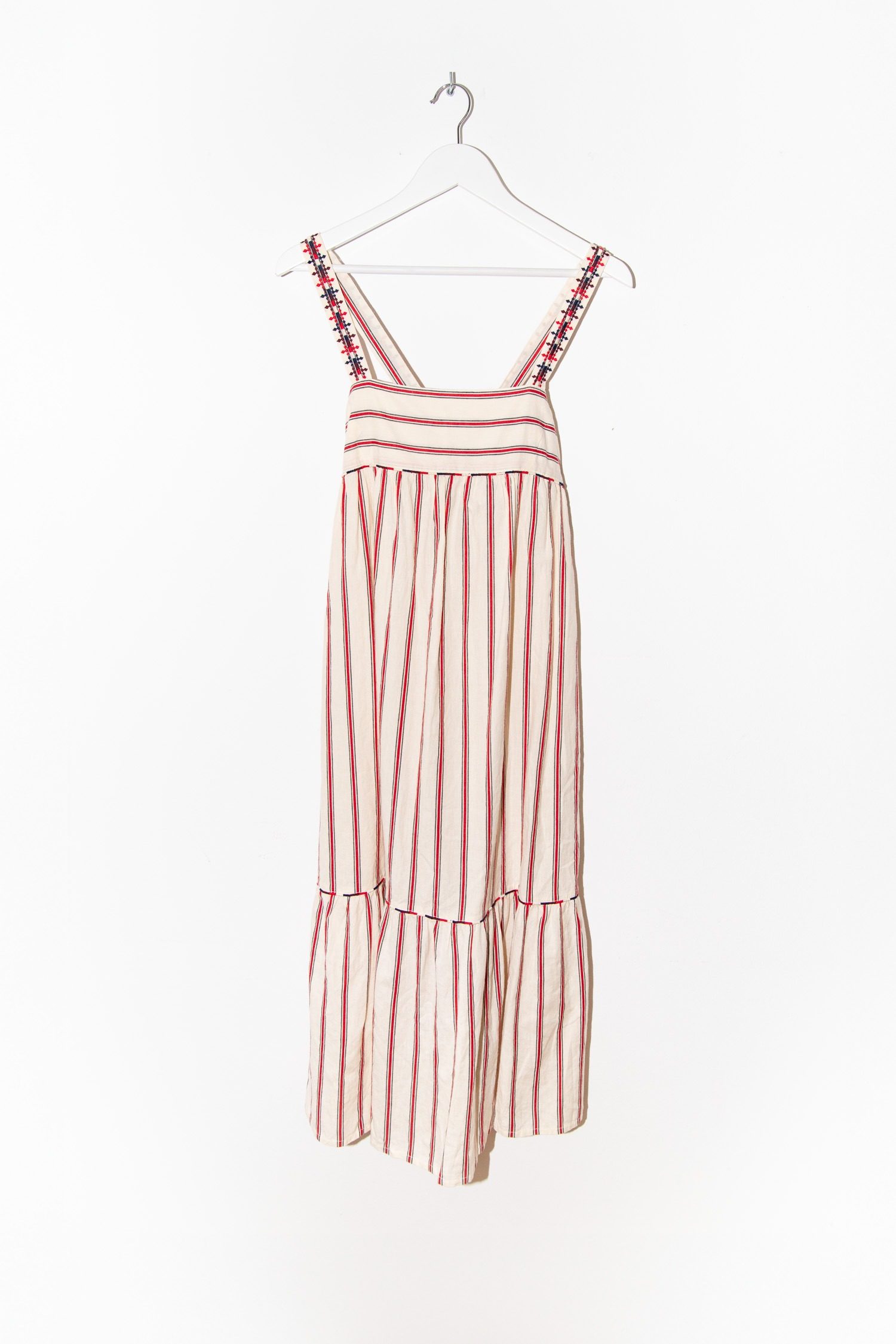 Thumbnail of http://Ba&sh%20Rafa%20Midikleid%20mit%20Streifen%20in%20Ecru
