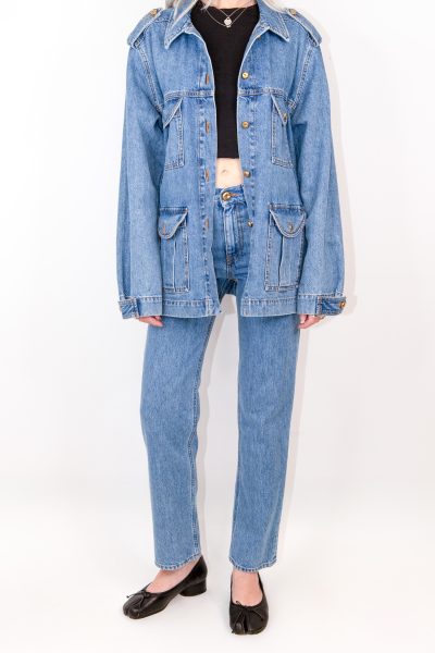Blazé Milano Set aus Jacke und Hose aus Denim