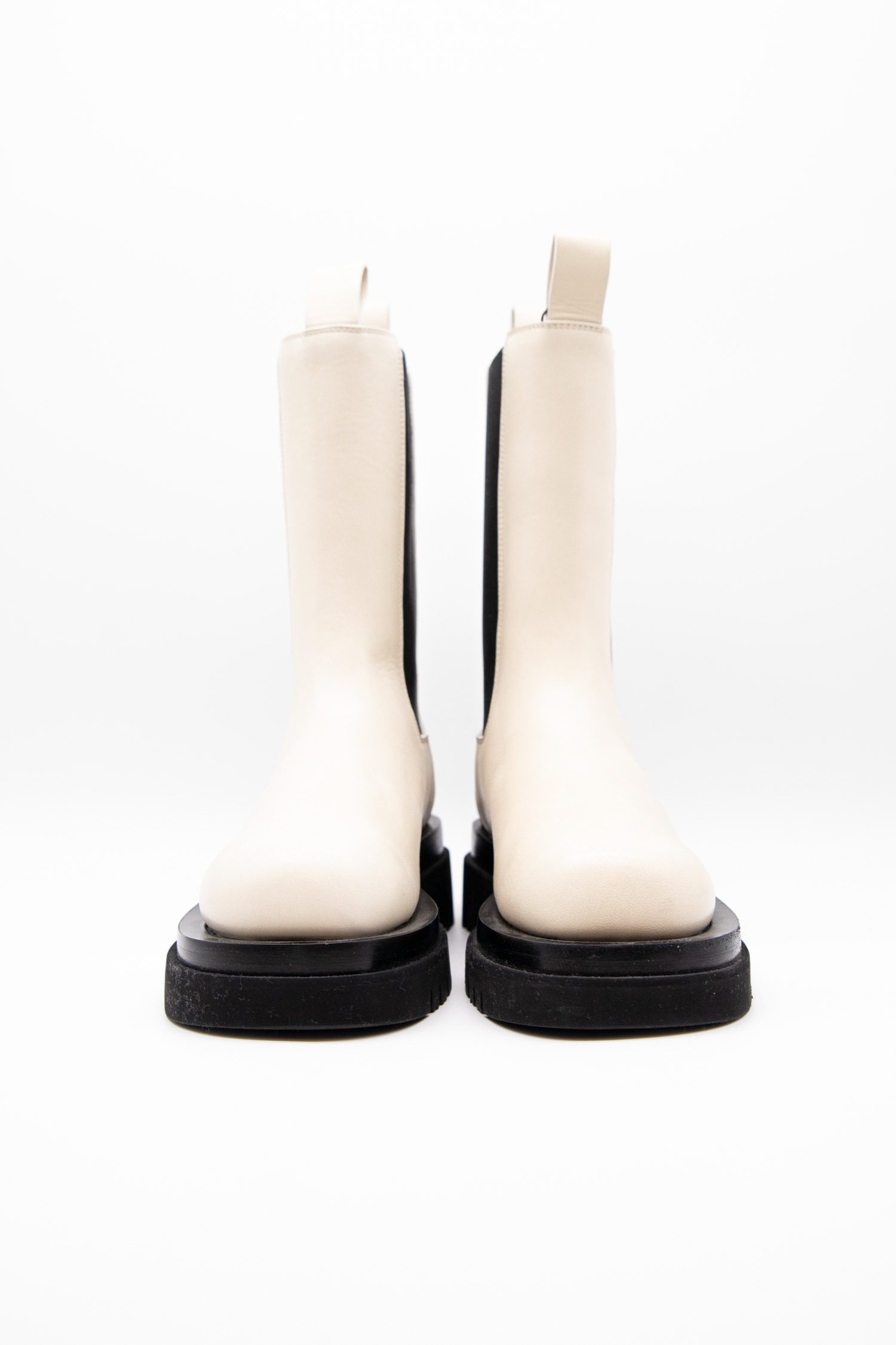 Thumbnail of http://Bottega%20Veneta%20Tire%20Chelsea%20Boots%20in%20Ecru