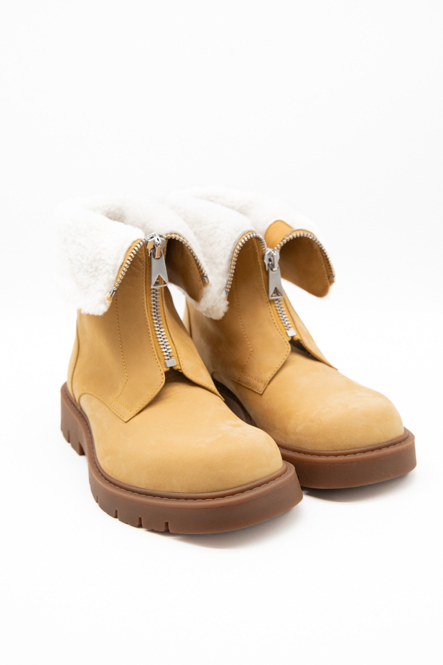 Thumbnail of http://Bottega%20Veneta%20Haddock%20Ankle%20Boots%20in%20Ockerfarben