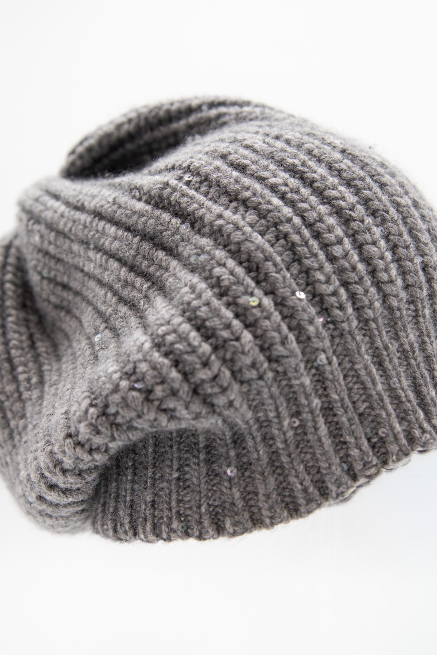 Thumbnail of http://Brunello%20Cucinelli%20Mütze%20mit%20Pailletten%20in%20Grau