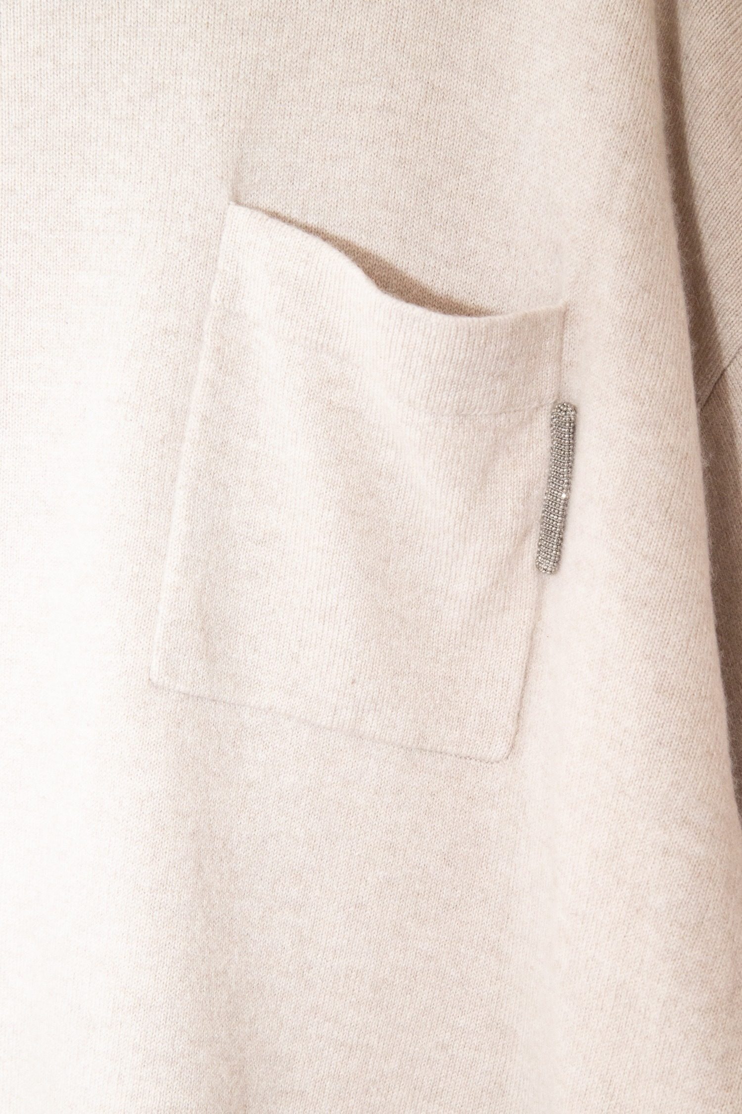 Thumbnail of http://Brunello%20Cucinelli%20Kaschmir%20Pullover%20in%20Beige%20und%20Silber