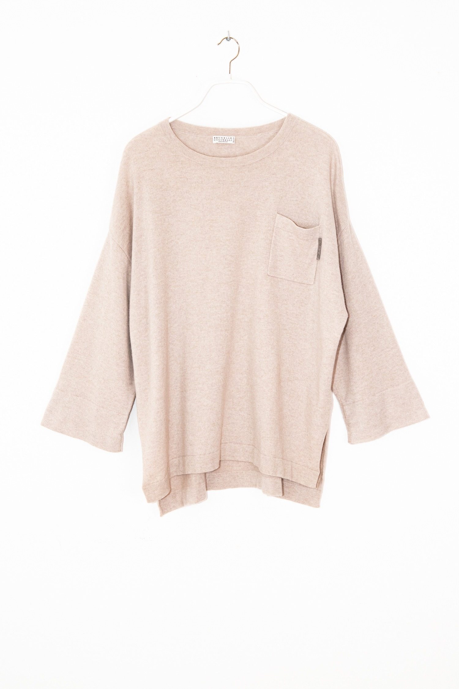 Thumbnail of http://Brunello%20Cucinelli%20Kaschmir%20Pullover%20in%20Beige%20und%20Silber