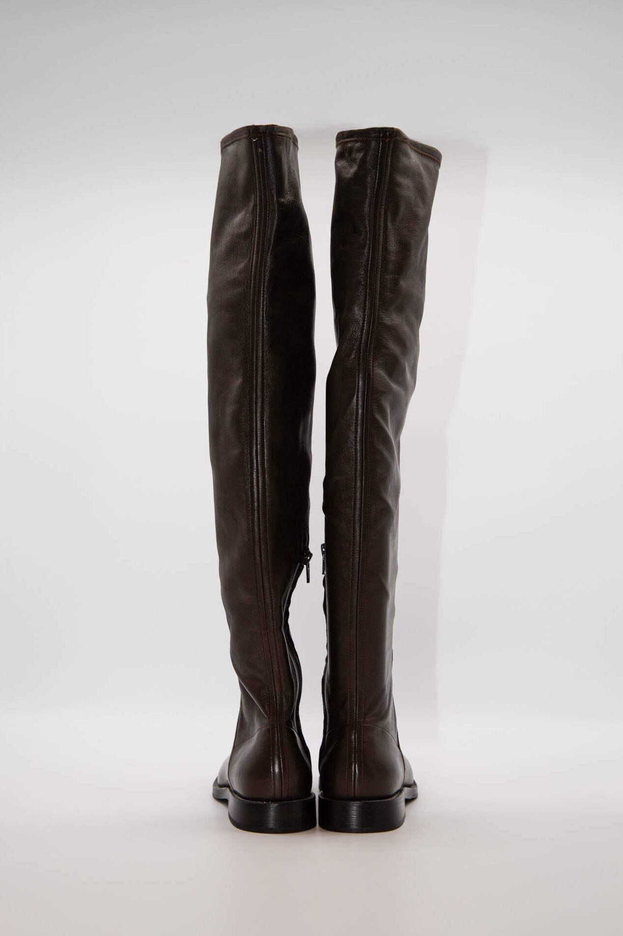 Brunello Cucinelli Overknee-Stiefel in Dunkelbraun