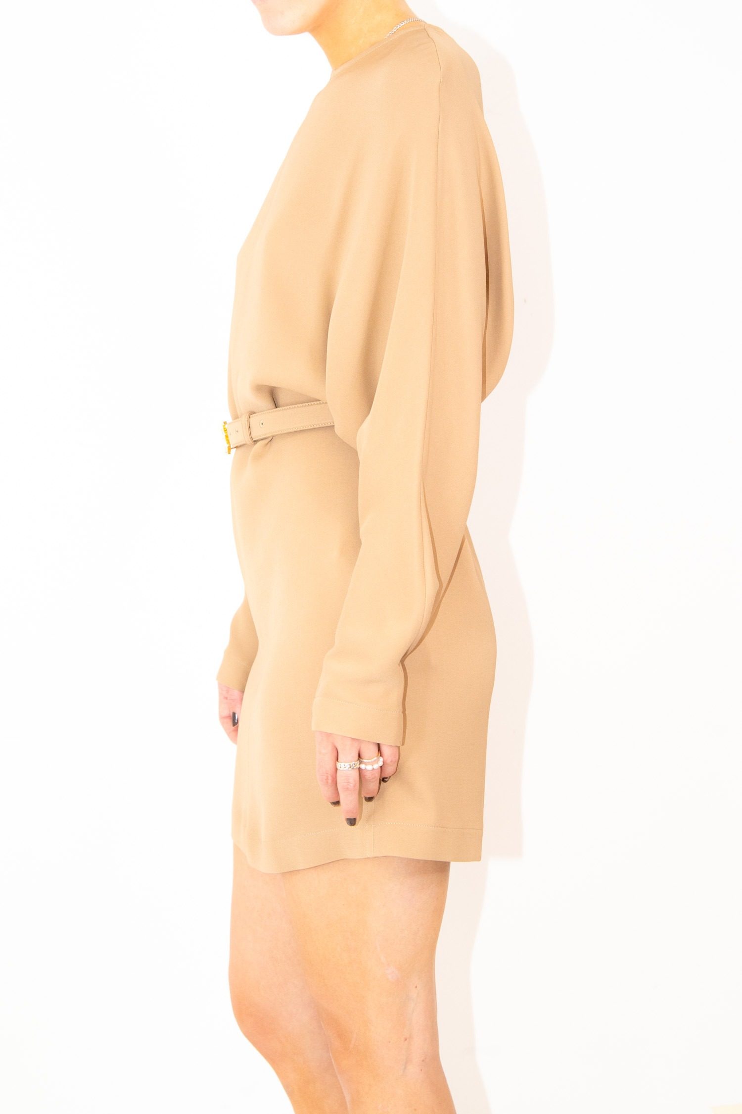 Thumbnail of http://Burberry%20fließendes%20Kleid%20mit%20Gürtel%20in%20Camel-Braun