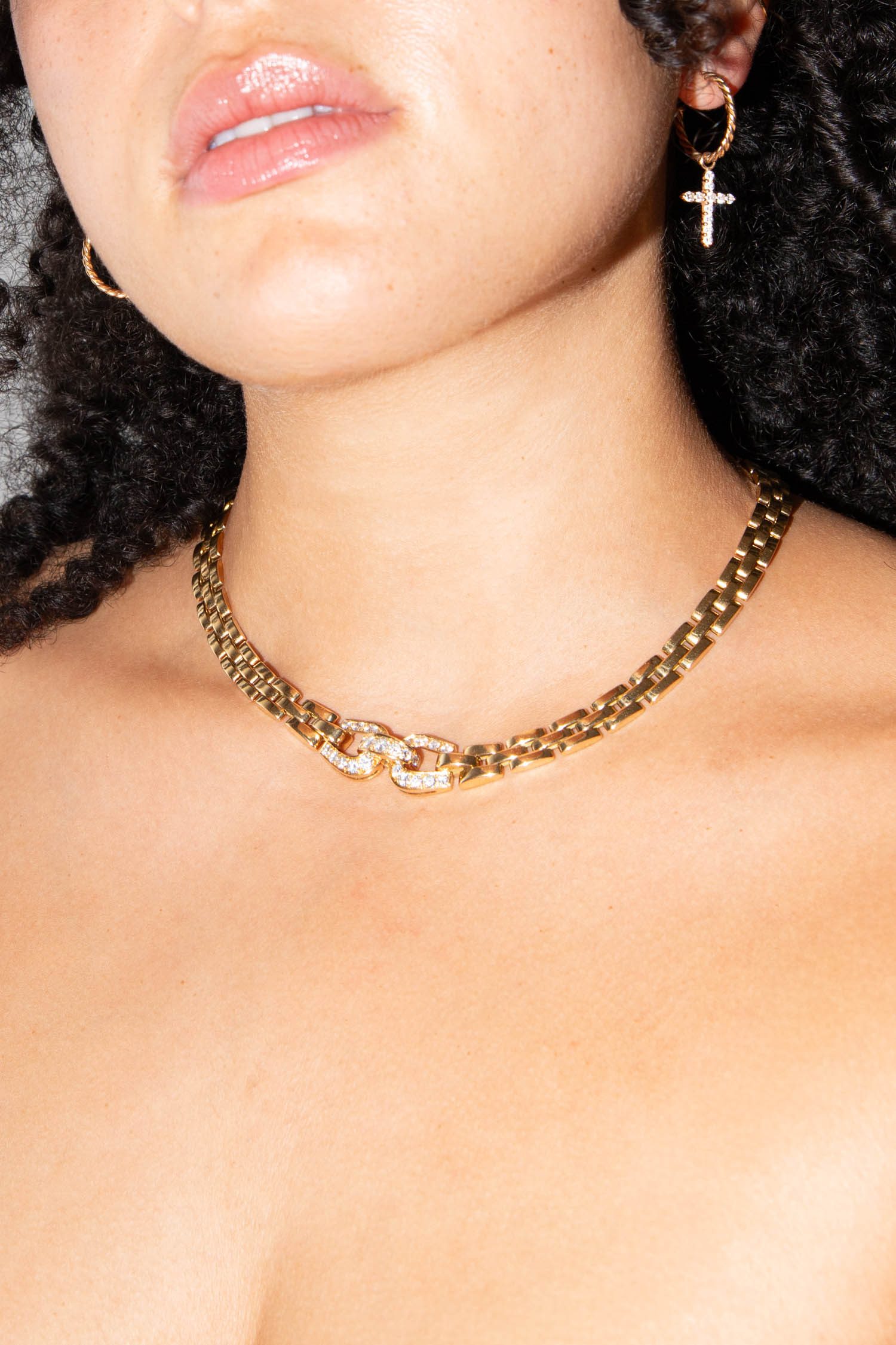 Cartier "Maillon Panthère" Halskette mit Diamanten in Gold