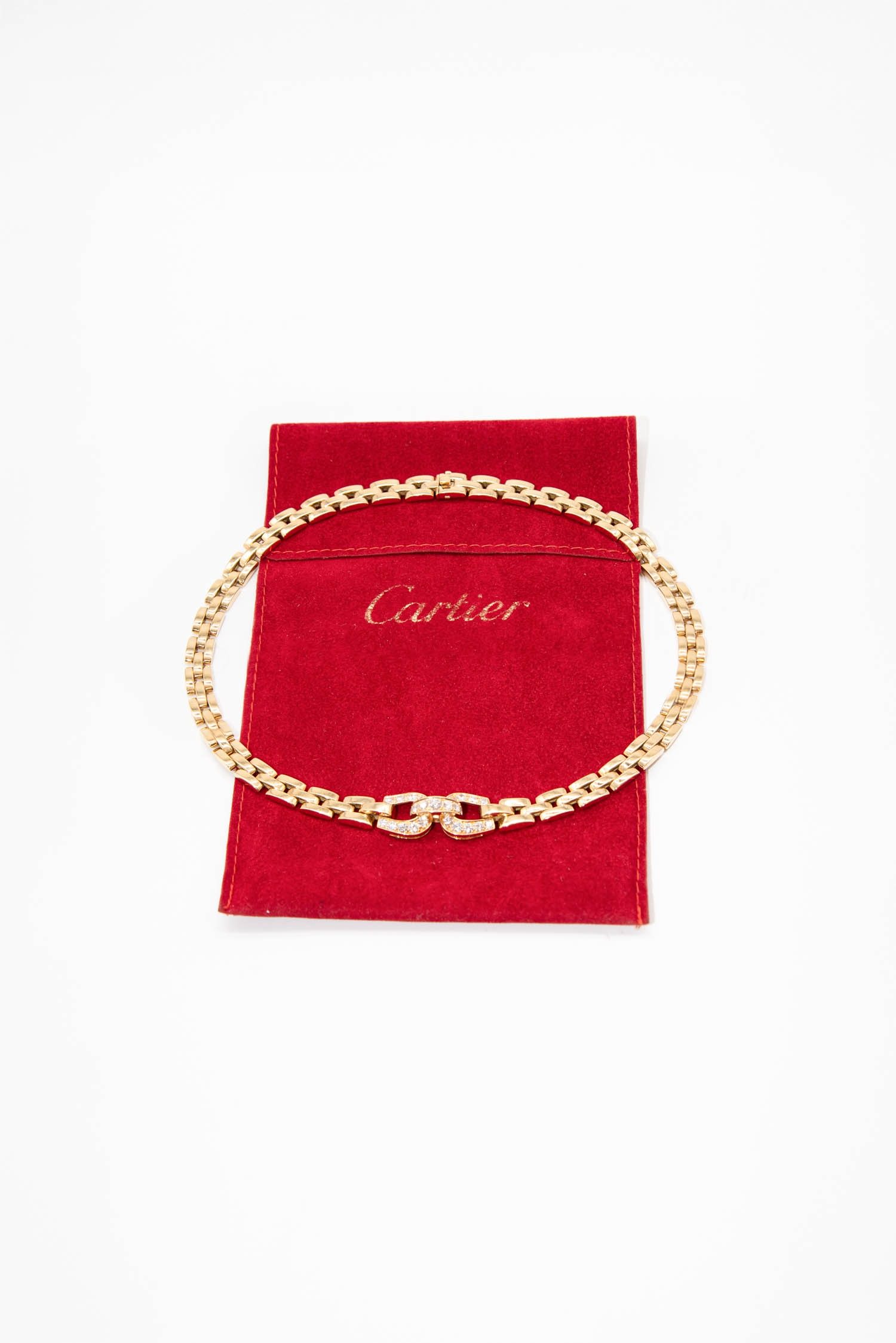 Thumbnail of http://Cartier%20Maillon%20Panthère%20Halskette%20mit%20Diamanten%20in%20Gold