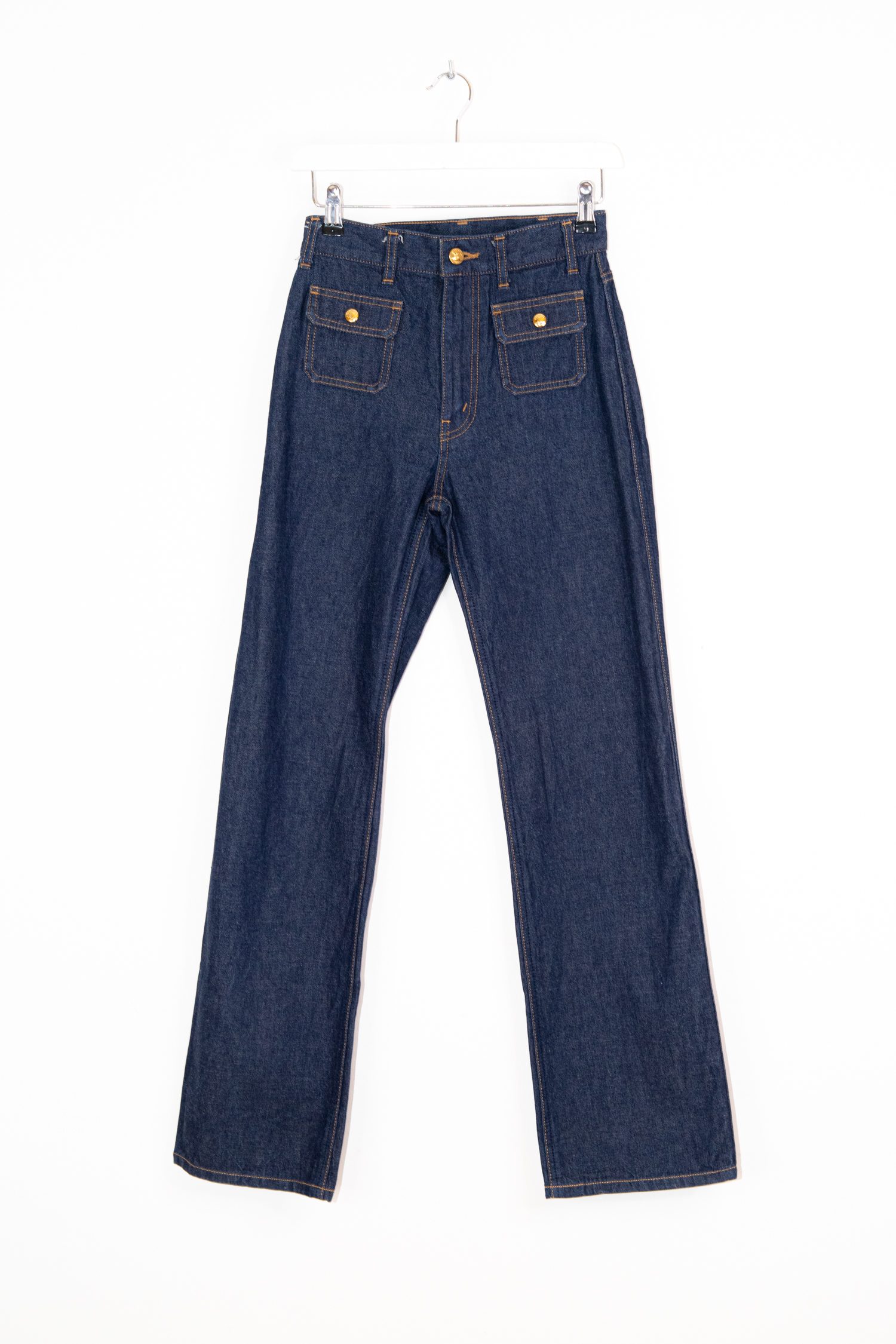 Celine Jeans in Dunkelbau und Gold