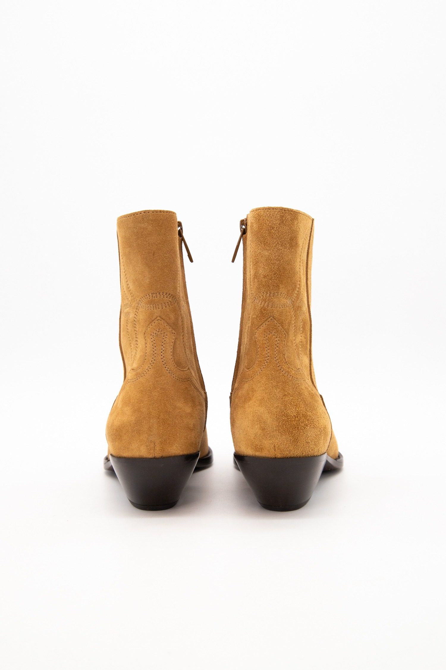 Thumbnail of http://Celine%20Leon%20Stiefelette%20aus%20Veloursleder%20in%20Hellbraun