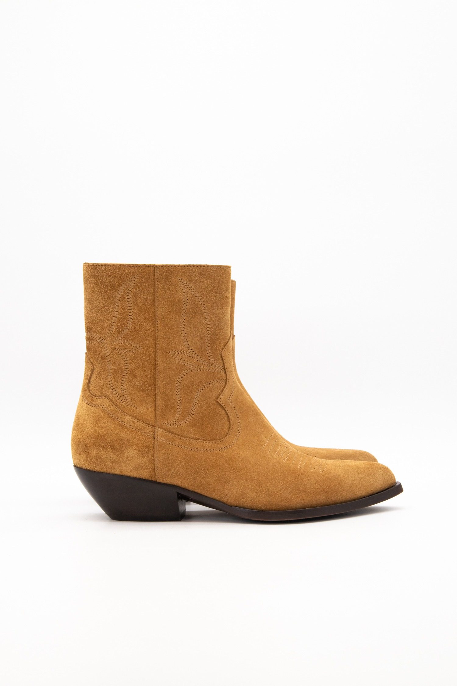 Thumbnail of http://Celine%20Leon%20Stiefelette%20aus%20Veloursleder%20in%20Hellbraun