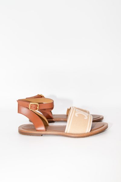 Celine "Lympia" Sandalen in Brauntönen
