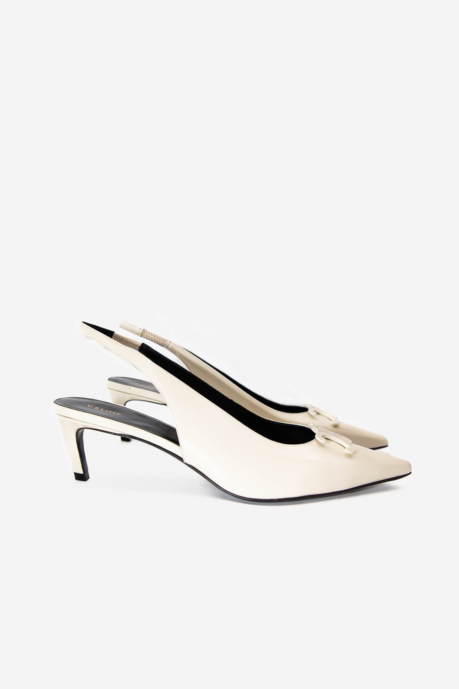 Thumbnail of http://Celine%20Triomphe%20Slingback%2050%20Pumps%20in%20Weiß