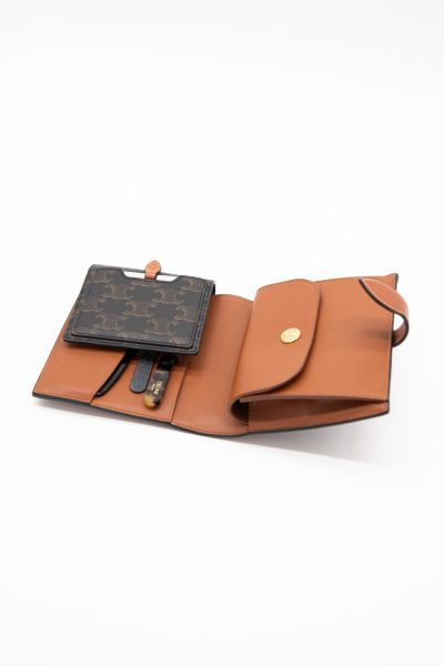 Celine Reisekit mit Triomphe-Muster in Dunkelbraun