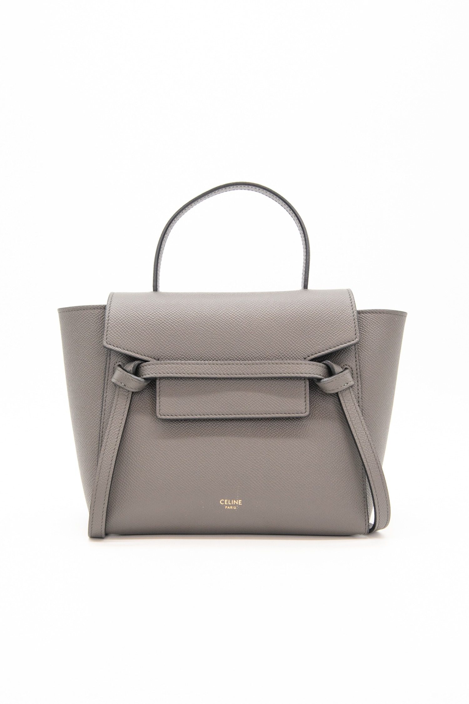 Thumbnail of http://Celine%20Nano%20Belt%20Bag%20in%20Dunkelgrau%20und%20Gold