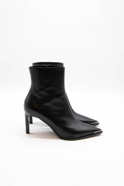 Celine "Verneuil" Stiefelette in Metallzehenkappe in Schwarz