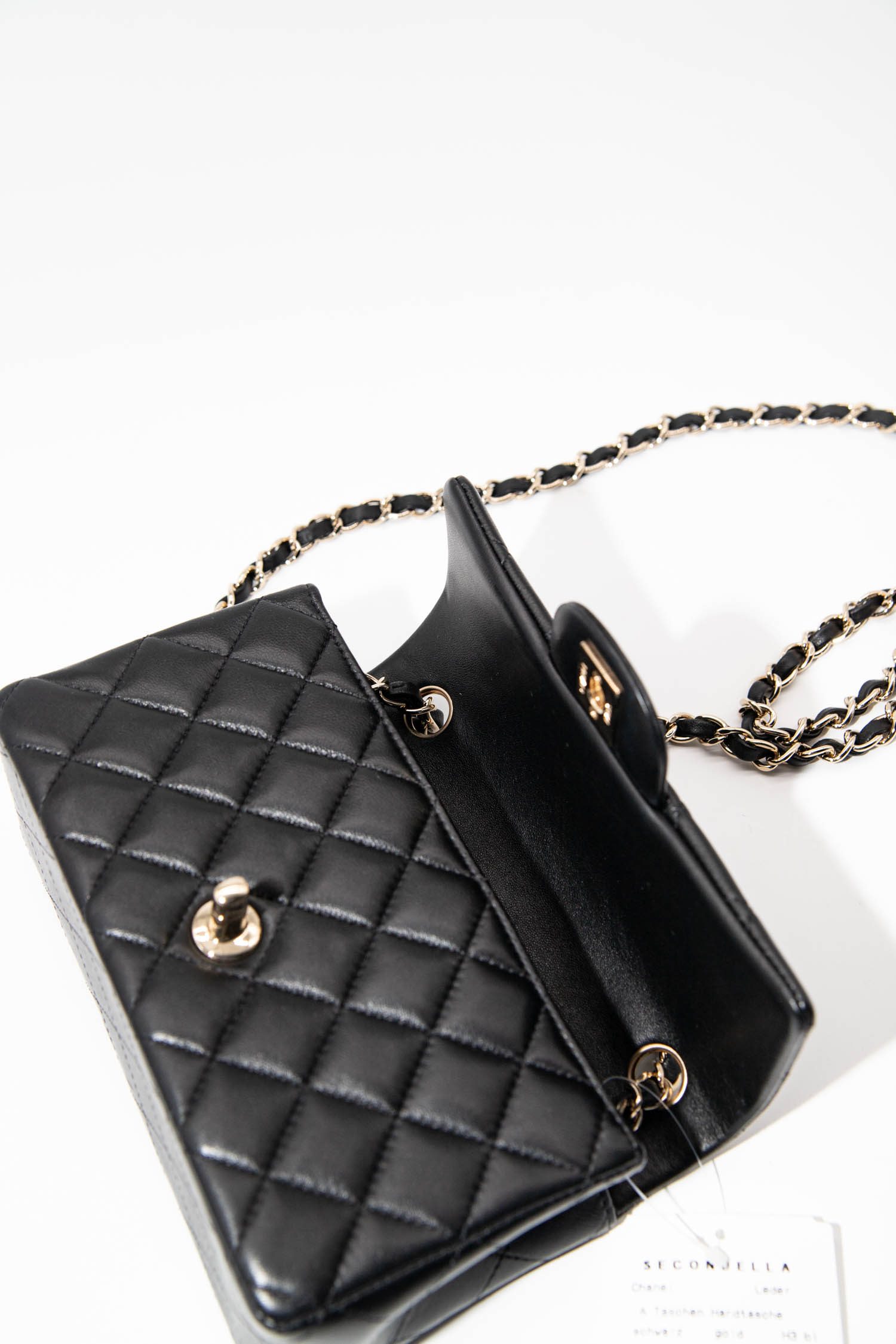 Chanel "Mini Classic Handbag" Umhängetasche in Schwarz