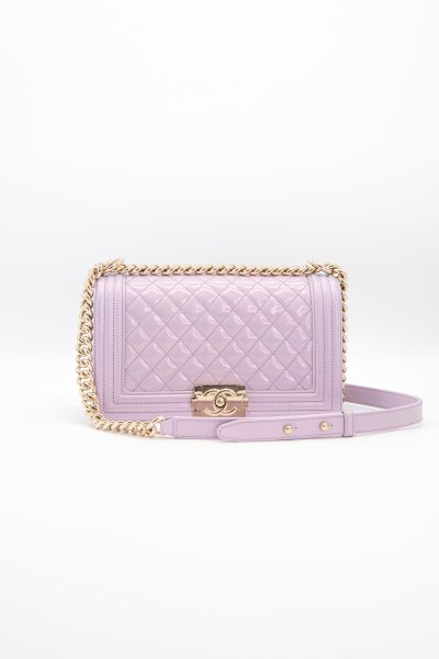 Chanel "Boy Bag" Umhängetasche in Flieder-Lila