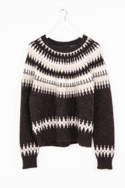 Nili Lotan "Genevive" Strickpullover in Dunkelbraun