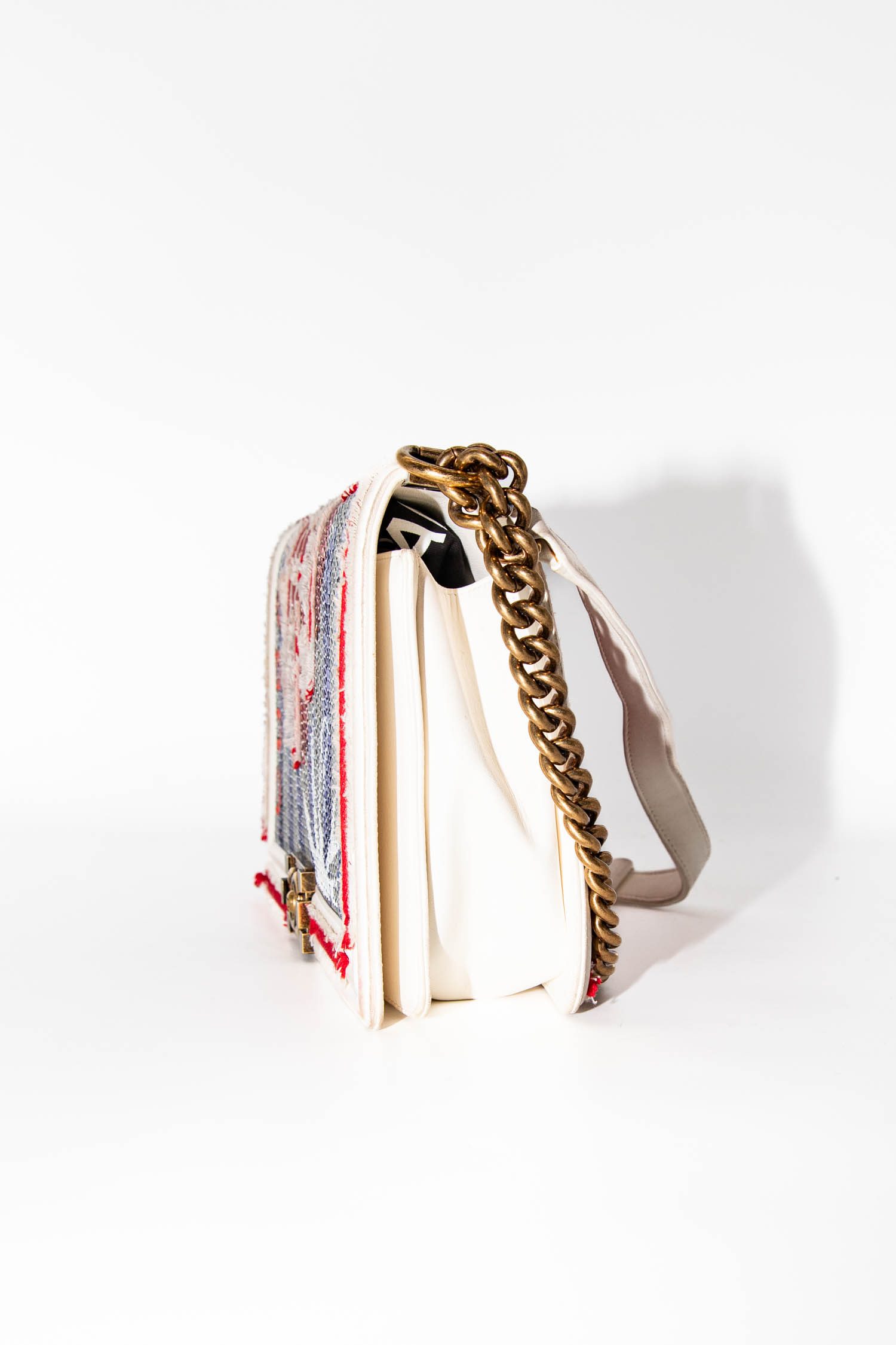 Chanel "Boy" Umhängetasche mit Kuba - Motiv