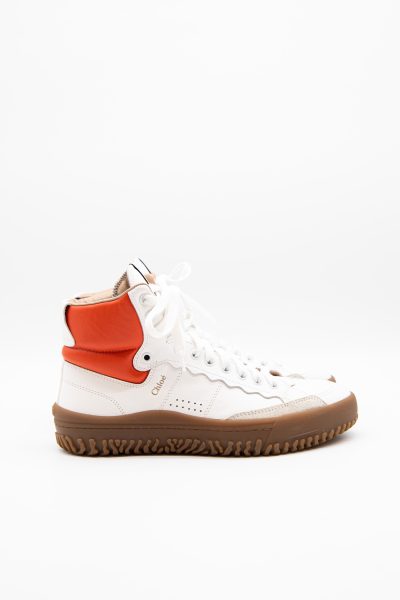 Chloé "Frankie" High-Top Sneaker in Weiß