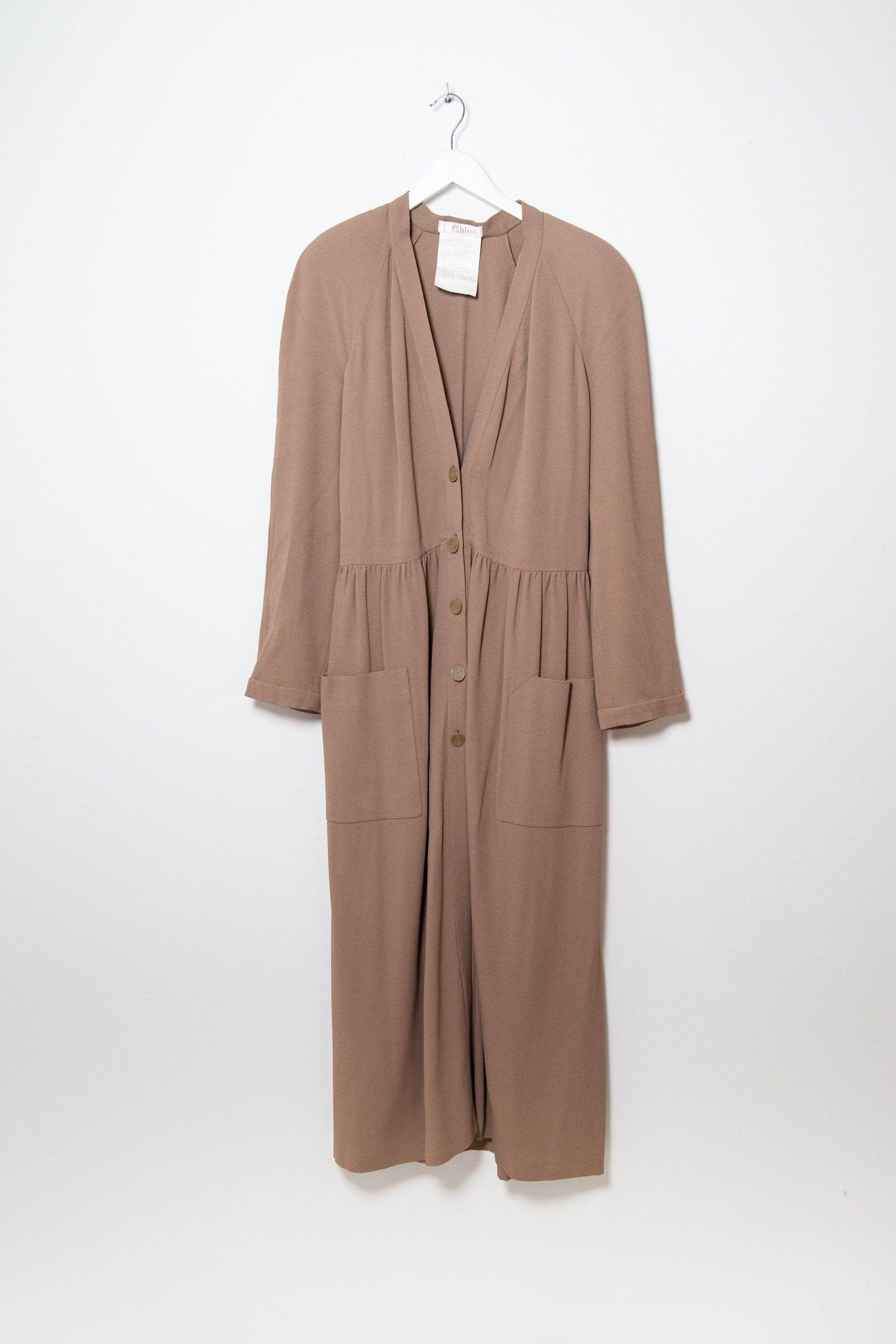 Thumbnail of http://Chloé%20Vintage%20Maxikleid%20in%20Khaki