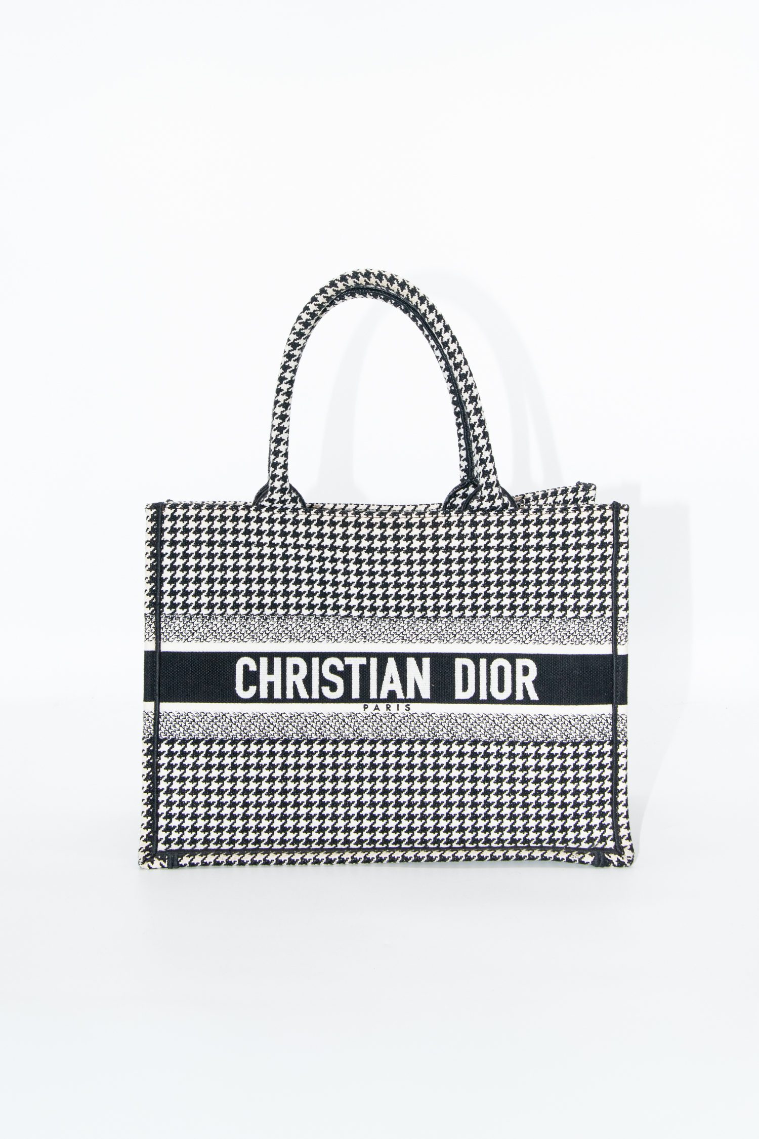 Christian Dior "Book Medium Tote Bag" Shopper mit Hahnentrittmuster