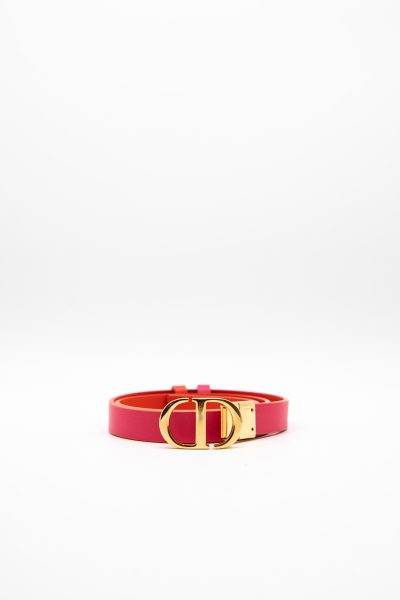 Dior "30 Montaigne" Wendegürtel in Orange und Pink
