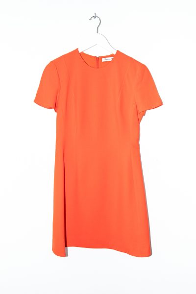 Christian Dior Vintage Minikleid aus Baumwolle in Rot/Orange