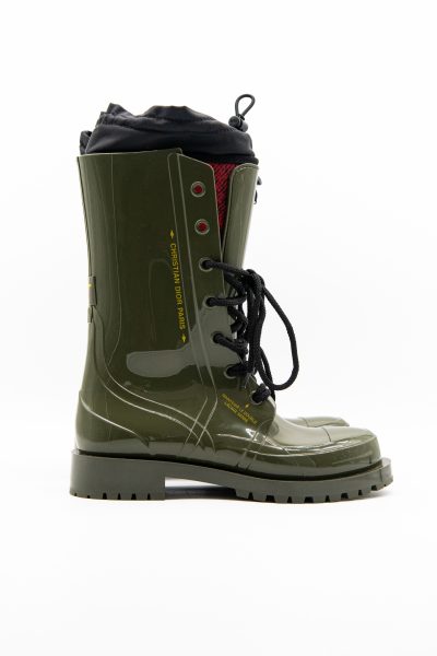 Dior "Diorcamp" Regenstiefel in Olivgrün