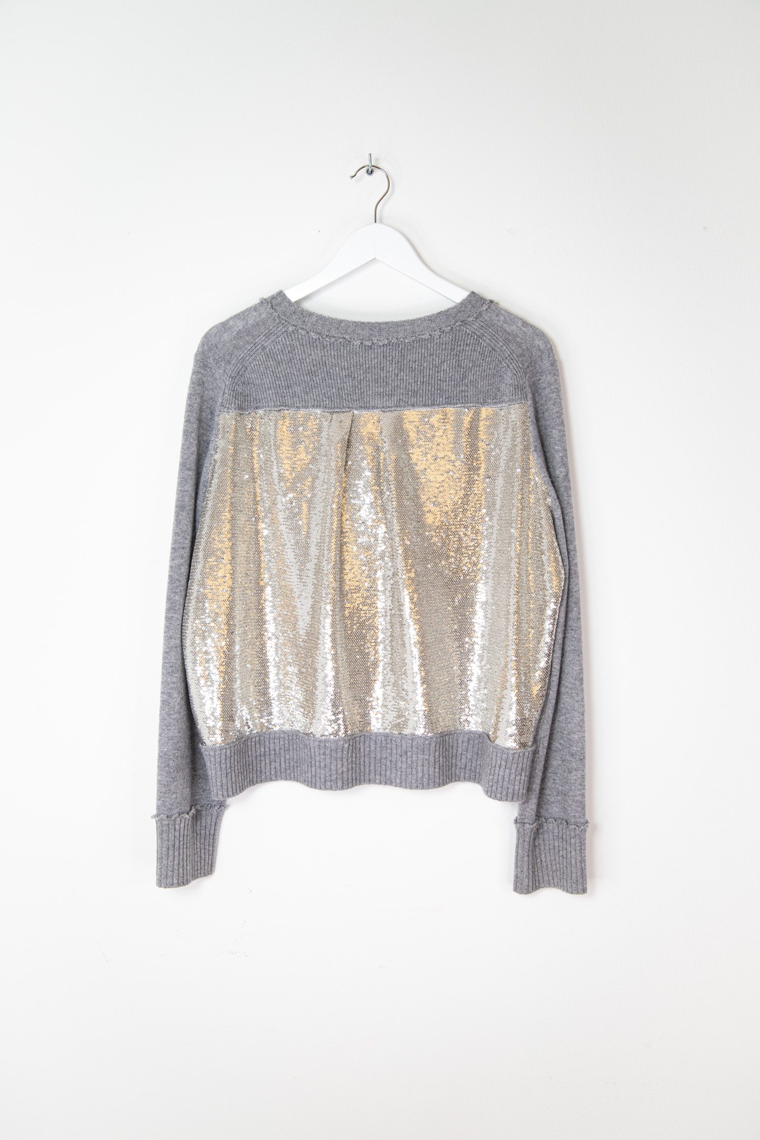 Dorothee Schuhmacher Strickjacke mit Pailletten in Grau