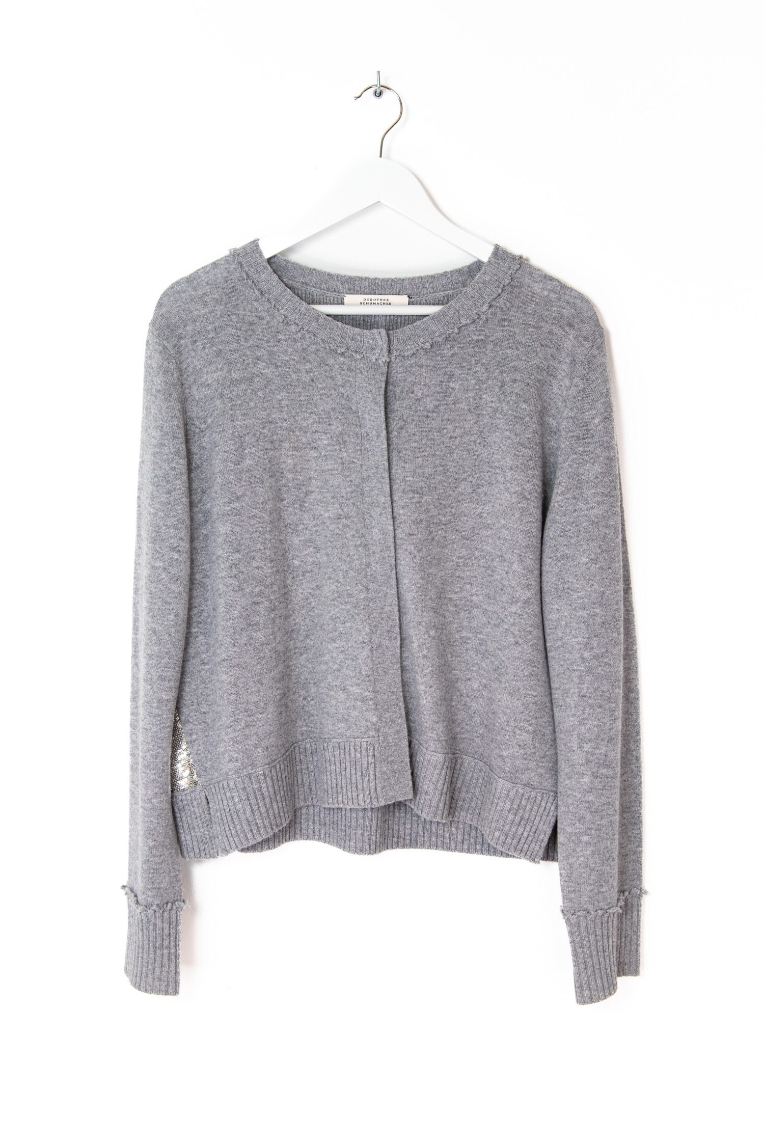 Dorothee Schuhmacher Strickjacke mit Pailletten in Grau