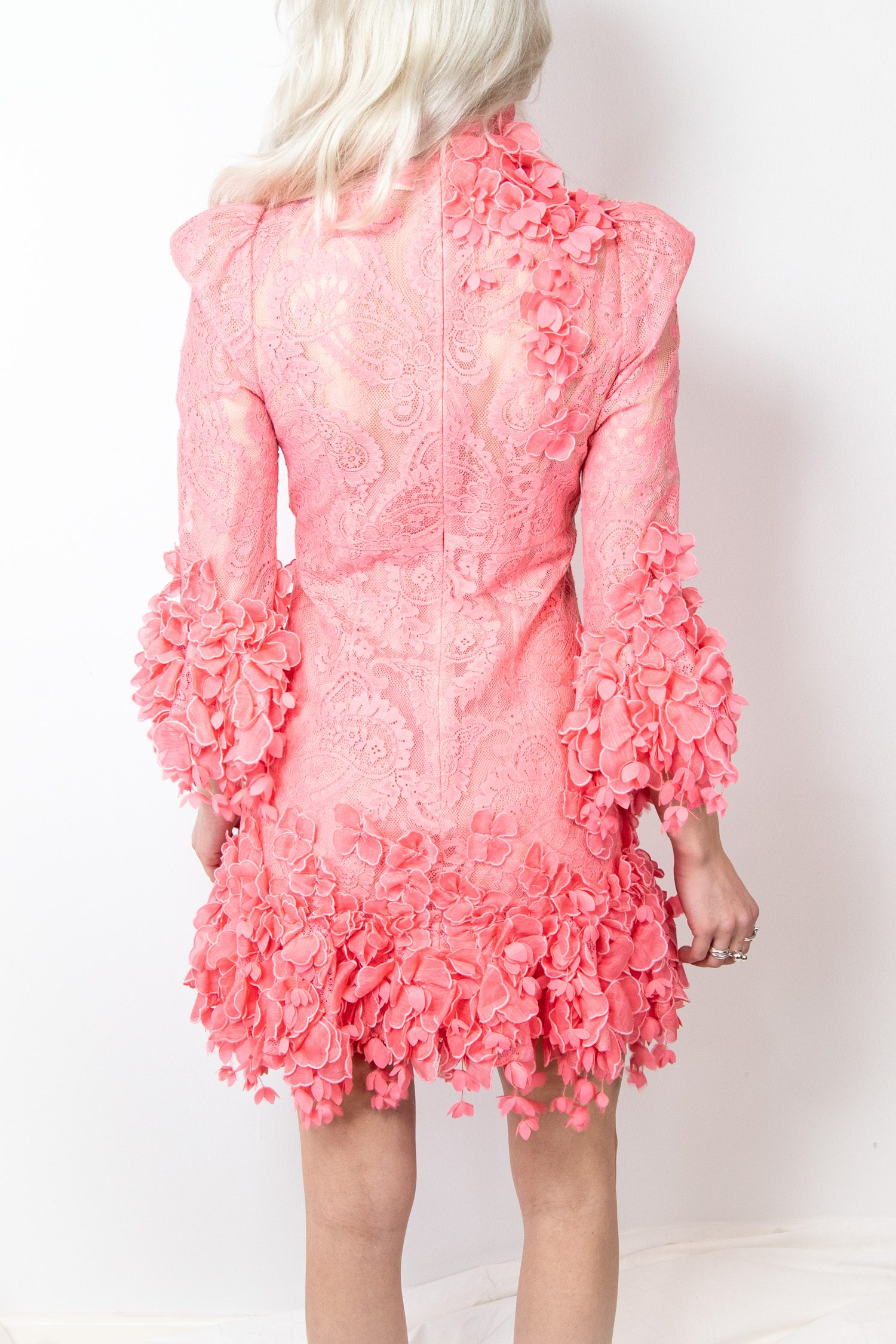Zimmermann "Guava High Tide Lace" Mini-Kleid in Rosa