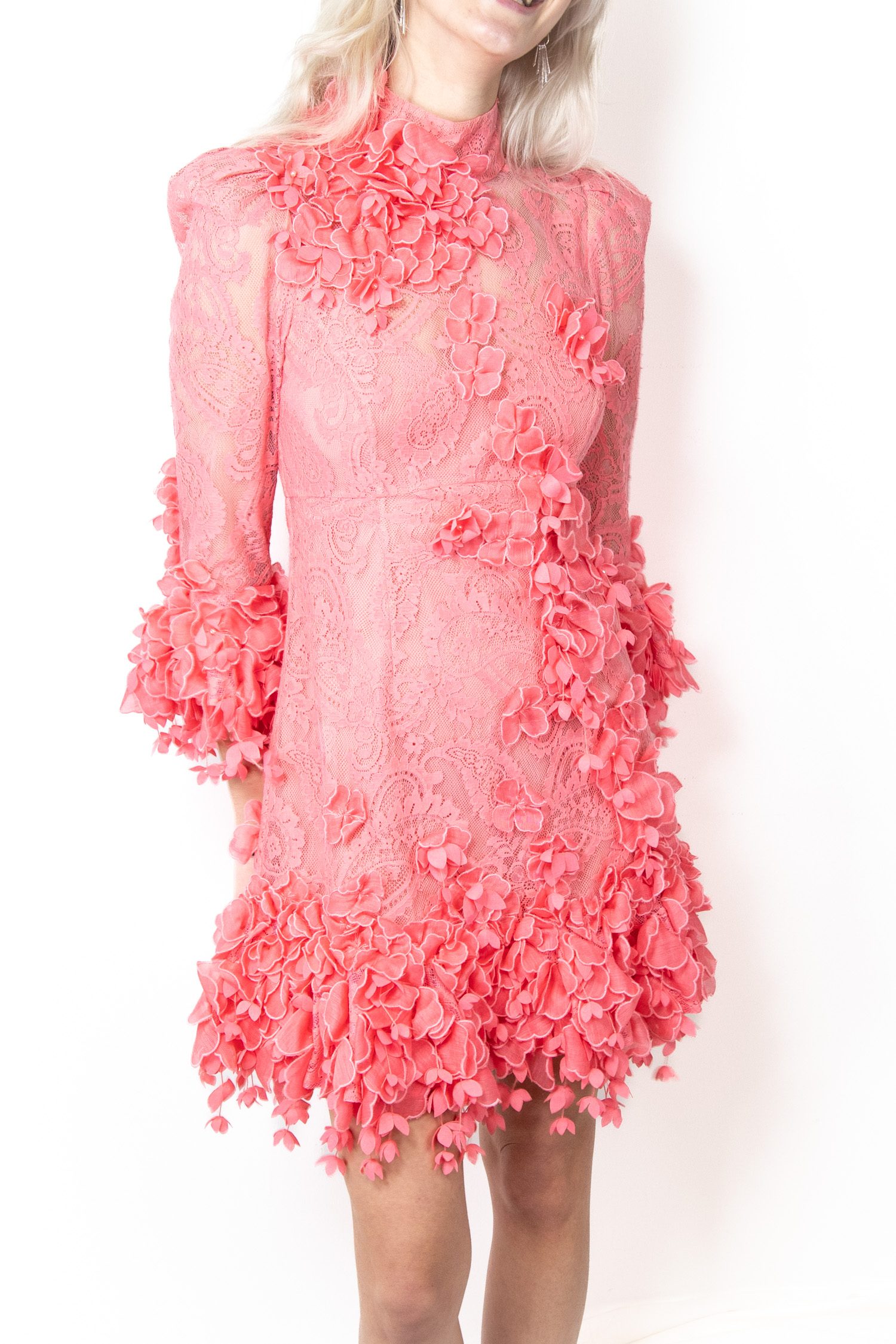 Zimmermann "Guava High Tide Lace" Mini-Kleid in Rosa