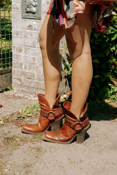Dior Cowboystiefel mit Absatz in Braun