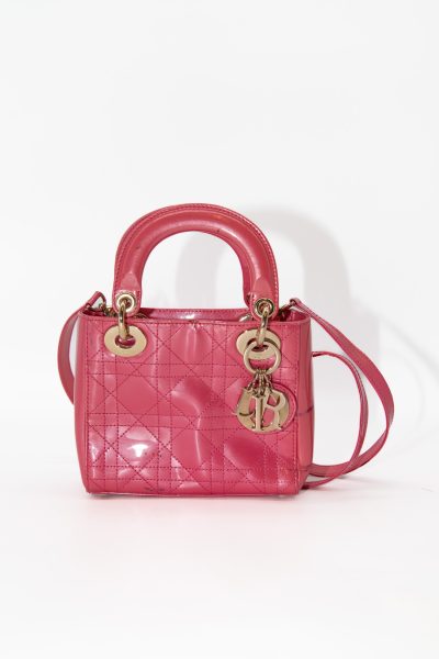 Dior "Mini Lady Dior" Handtasche in Pink