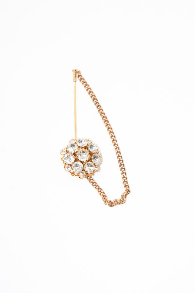 Dolce & Gabbana Brosche mit Strasssteinen in Gold