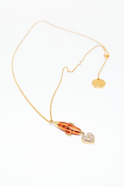 Dolce & Gabbana Halskette mit Rakete in Gold und Rot