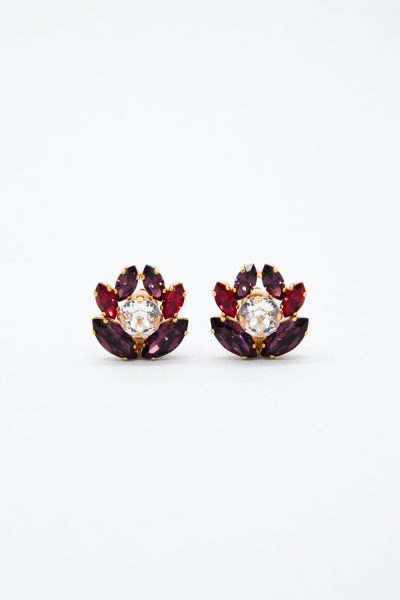Dolce & Gabbana Ohrclips in Gold, Lila und Transparent