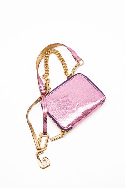 Dolce & Gabbana Mini-Handtasche in metallischem Rosa