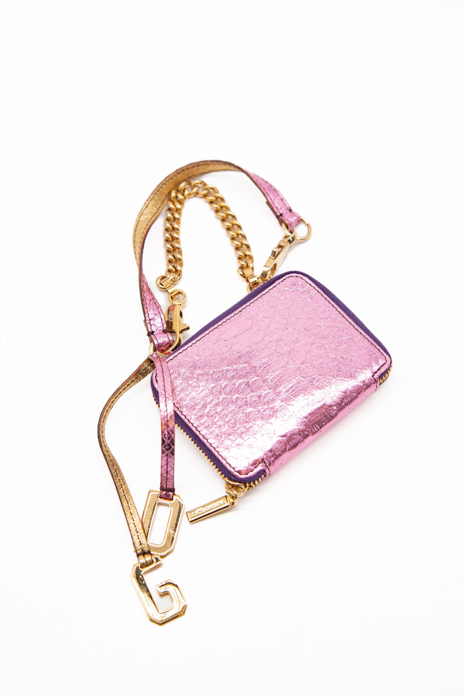Thumbnail of http://Dolce%20&%20Gabbana%20Mini-Handtasche%20in%20metallischem%20Rosa