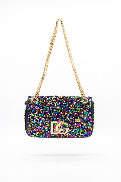 Dolce & Gabbana Umhängetasche mit Pailletten in Bunt und Gold