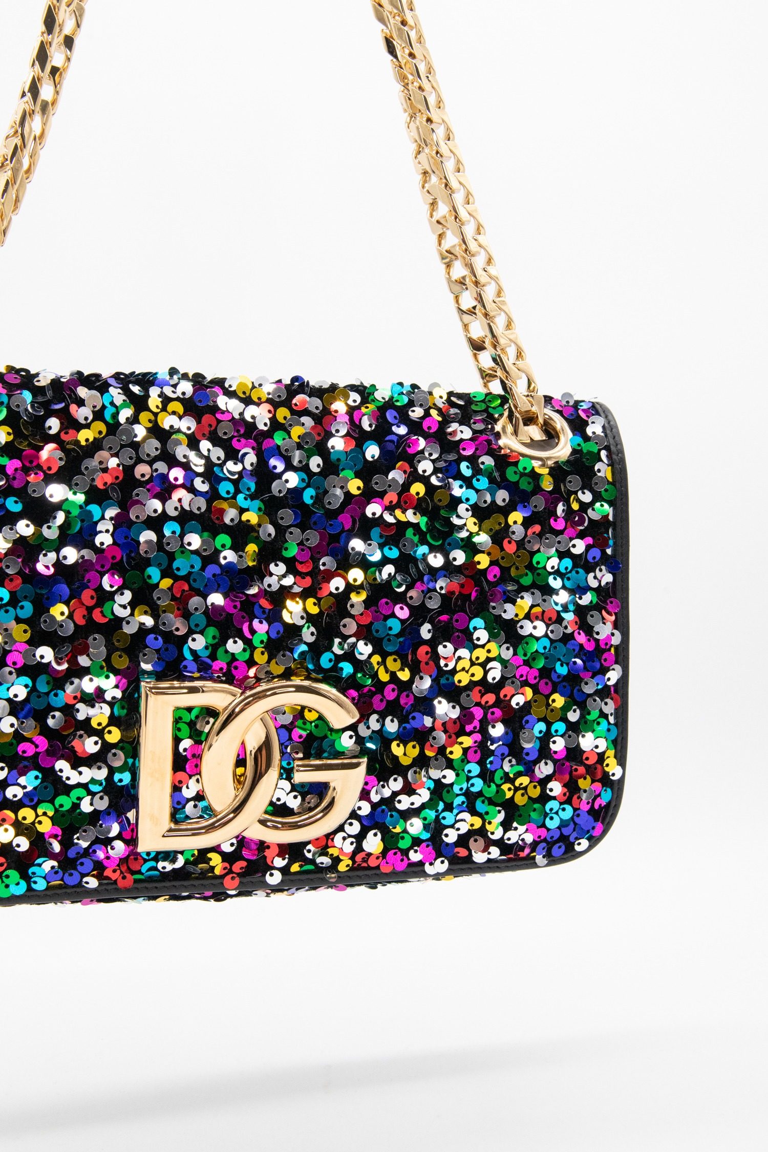 Thumbnail of http://Dolce%20&%20Gabbana%20Umhängetasche%20mit%20Pailletten%20in%20Bunt%20und%20Gold